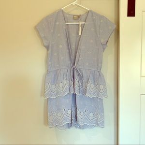 ASOS blue eyelet romper coverup! 4